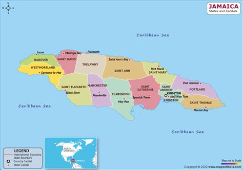 Jamaica Parishes and Capitals List and Map | List of Parishes and ...