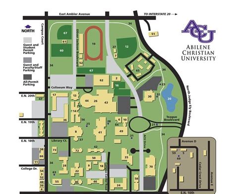 Abilene Christian University Campus Map | Zip Code Map