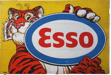 Bonhams Cars : Esso Tiger fiberboard sign,