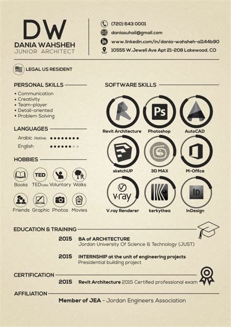 100+ unique examples of architecture resume design template formats ...