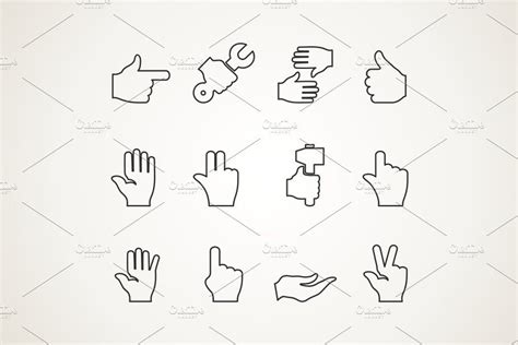 Hands outline #Hands#outline#Icons | Hand outline, Book design, Outline