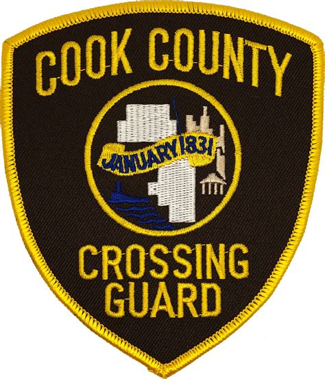 COOK COUNTY SHOULDER PATCH: Crossing Guard Standard - Chicago Cop Shop