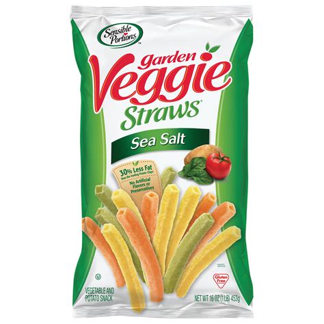 Sensible Portions Gluten-Free Sea Salt Garden Veggie Straws, 16 oz. - Walmart.com