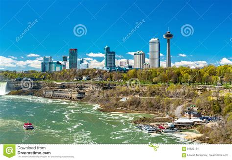 Skyline of Niagara Falls City in Canada Stock Photo - Image of ontario ...