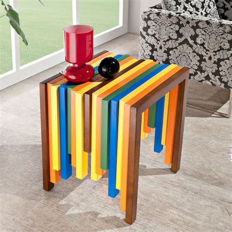 This cherry wood table looks like crayons that were left on a hot register. Andy Warhol would've ...