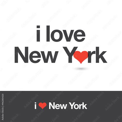 I love New York. City of United States of America. Editable logo vector ...