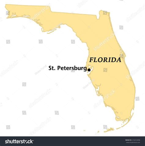 St Petersburg Florida Locate Map Stock Vector (Royalty Free) 216314458 ...