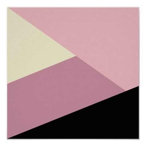 Purple & cream modern minimal abstract geometric poster | Zazzle in ...