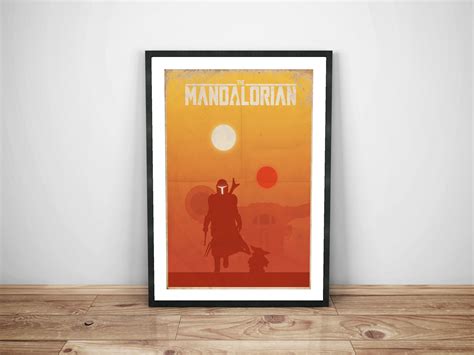 Mandalorian Poster Star Wars Wall Art Star Wars Decor Star - Etsy