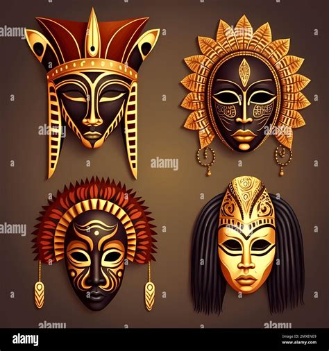 African masks 1 Stock Photo - Alamy