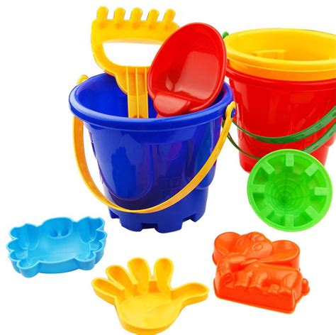 Tiitstoy Beach Sand Toys Pails Set for Kids, Sand Beach Kids Beach Toys with Small Plastic ...