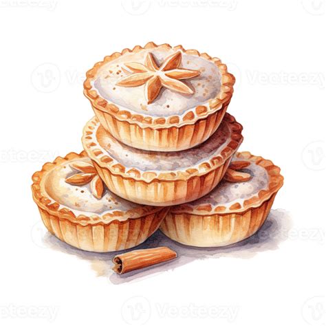 AI generated Mince Pie, Foods Illustration. Watercolor Style. AI Generated 36619488 PNG