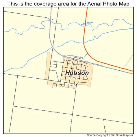 Aerial Photography Map of Hobson, MT Montana