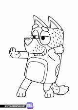 Colouring Page Bluey  Bandit Free Printable coloring Pages sketch template
