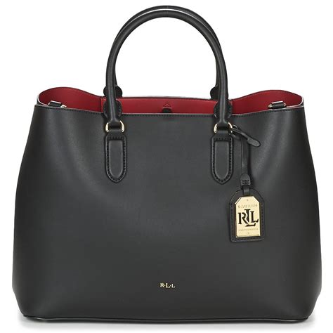 Ralph Lauren Leather Dryden Marcy Tote Women's Handbags In Black - Lyst