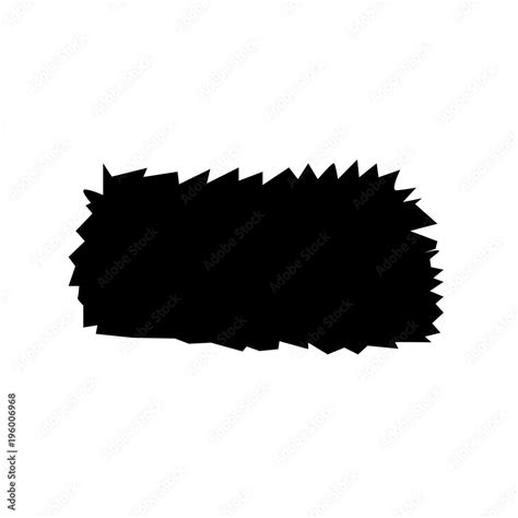 black hay bale silhouette on white background Stock Vector | Adobe Stock