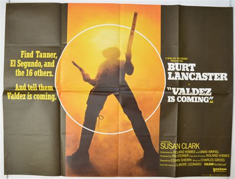 VALDEZ IS COMING (1971) Original Cinema Quad Movie Poster - Burt ...