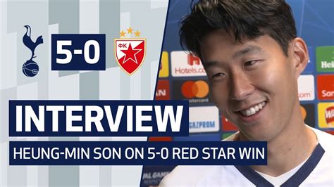 INTERVIEW | HEUNG-MIN SON ON 'BEAUTIFUL MOMENT' WITH THE FANS | Spurs 5-0 Crvena Zvedza - YouTube