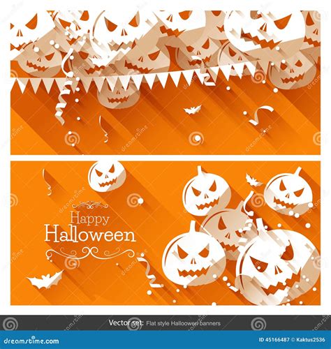 Halloween party banners stock vector. Illustration of clean - 45166487