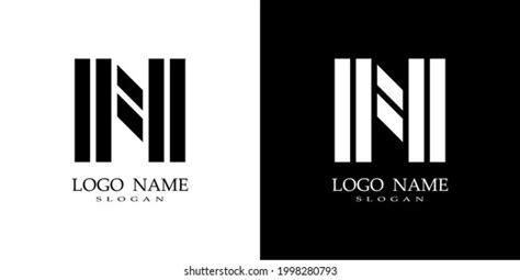 Letter N Logo Black White Stock Vector (Royalty Free) 1998280793 | Shutterstock