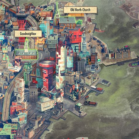 Bone and Brush Studios - Fallout 4 - Downtown Bostom 2D Map -Wasteland Warfare