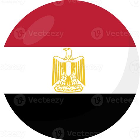 Egypt flag circle 3D cartoon style. 32426689 PNG