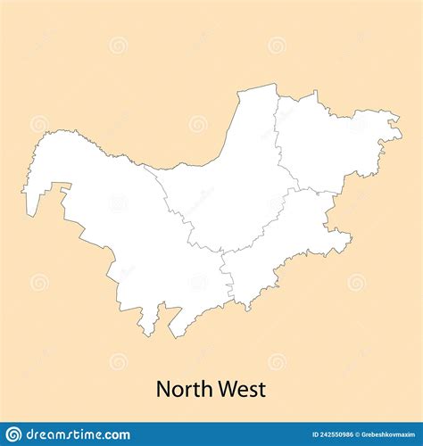 High Quality Map of North West is a Region of South Africa Stock Vector ...