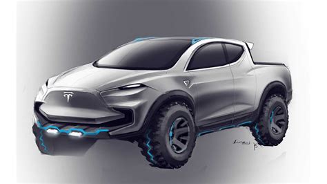 Tesla Pickup Truck Rendered As Ford F-150 Raptor Competitor