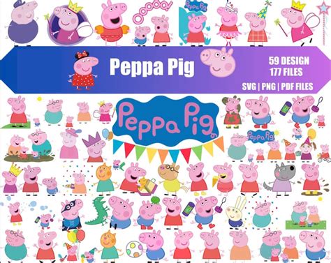 Peppa Pig Svg Bundle Peppa Pig Svg Files for Cricut Peppa - Etsy UK