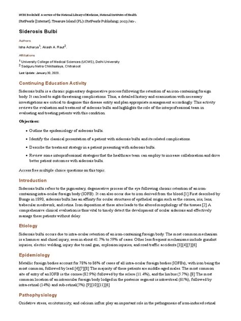 Siderosis Bulbi | PDF | Glaucoma | Medical Imaging