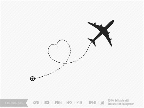 Cut file Plane route print Plane route clipart Plane route svg Plane route svg file Plane route ...