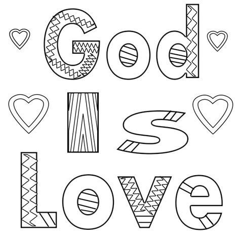 Printable God Is Love Coloring Page - bmp-vision