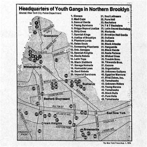 Gangs Of 1970s New York, Mapped