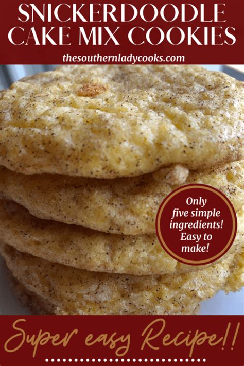 SNICKERDOODLE CAKE MIX COOKIES - The Southern Lady Cooks