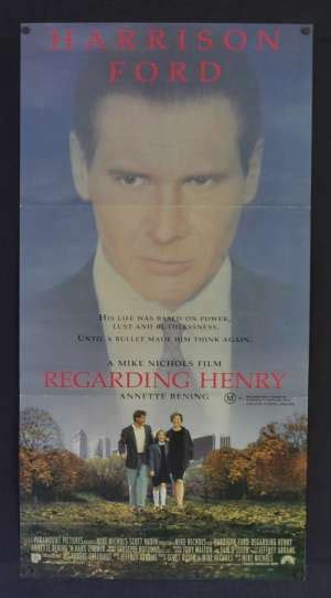 All About Movies - Regarding Henry 1991 Daybill movie poster Harrison ...