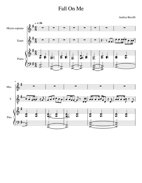 Fall On Me (1st unfinished) sheet music for Piano, Voice download free in PDF or MIDI