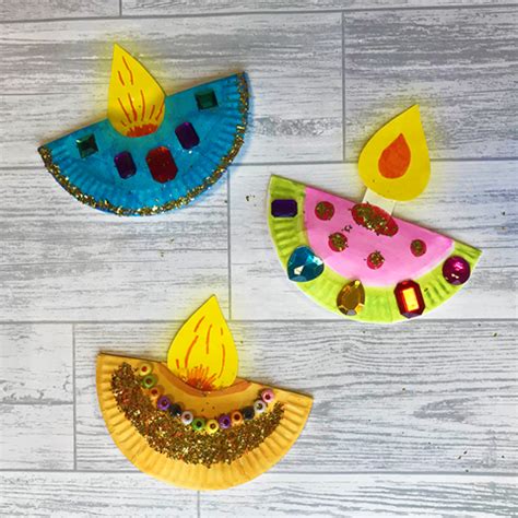 Diwali Lamps - Crafts with Eduzone | Paper plate art, Diwali lamps, Diwali activities