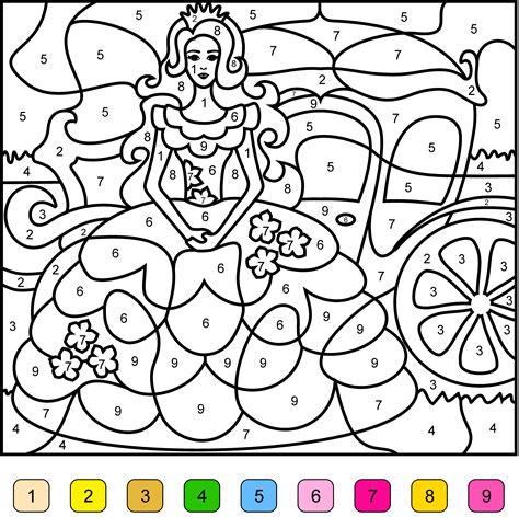 Princess Color By Number Printables