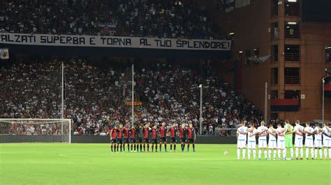 Genoa FC fans stay silent for 43 minutes in honour of bridge collapse ...