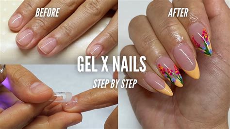 HOW TO DO GEL X NAILS LIKE A PRO | Gel X Nail Tutorial + Spring Floral Nail Art - YouTube