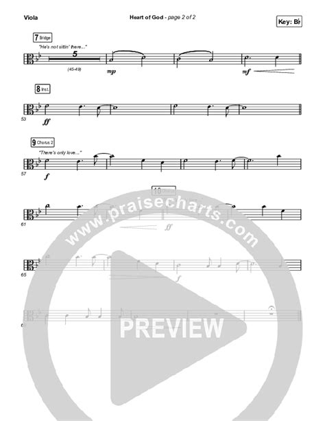 Heart Of God Viola Sheet Music PDF (Zach Williams) - PraiseCharts