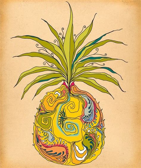 Pineapple - Art Print | Pineapple art, Pineapple art print, Art