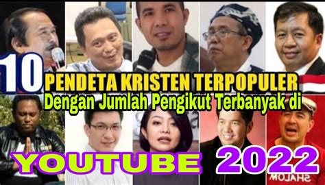 10 Pendeta Indonesia Dengan Pengikut/Subscribe Terbanyak DiYoutube | Motivasi Kristen - Motivasi ...