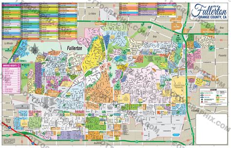 Fullerton Map, Orange County, CA – Otto Maps