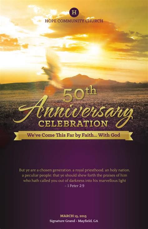 Church Anniversary Service Program Template by Michael Taylor - Flipsnack