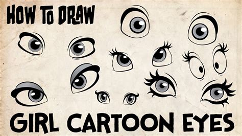 How to Draw Girl Cartoon Eyes - YouTube