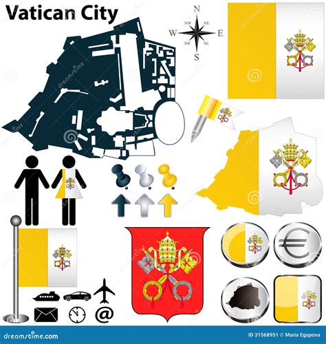 Map of Vatican City stock illustration. Illustration of geography ...