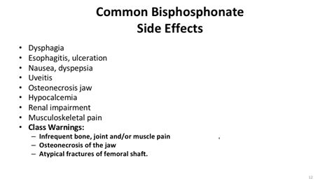 Bisphosphonates Side Effects