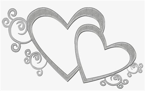 Download Heart Black And White Double Heart Clipart - Clip Art Wedding Day - HD Transparent PNG ...