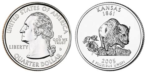 2005 D Kansas State Quarter Coin Value Prices, Photos & Info